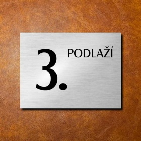 3 PATRO, stříbrná cedulka 200x150mm 