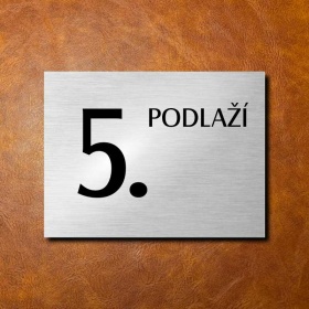 5 PATRO, stříbrná cedulka 200x150mm 