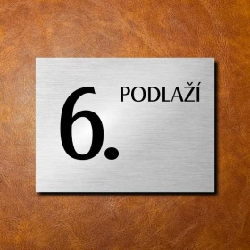 6 PATRO, stříbrná cedulka 200x150mm 