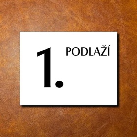 1 PATRO, bílá cedulka 200x150mm 