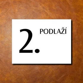 2 PATRO, bílá cedulka 200x150mm 
