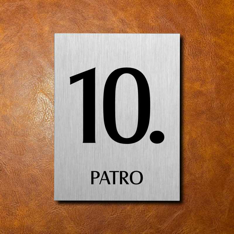 10 PATRO, stříbrná cedulka 150x200mm