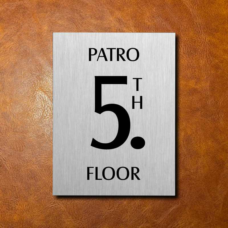 5 PATRO, stříbrná cedulka 150x200mm