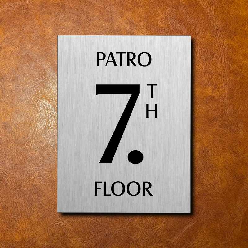 7 PATRO, stříbrná cedulka 150x200mm
