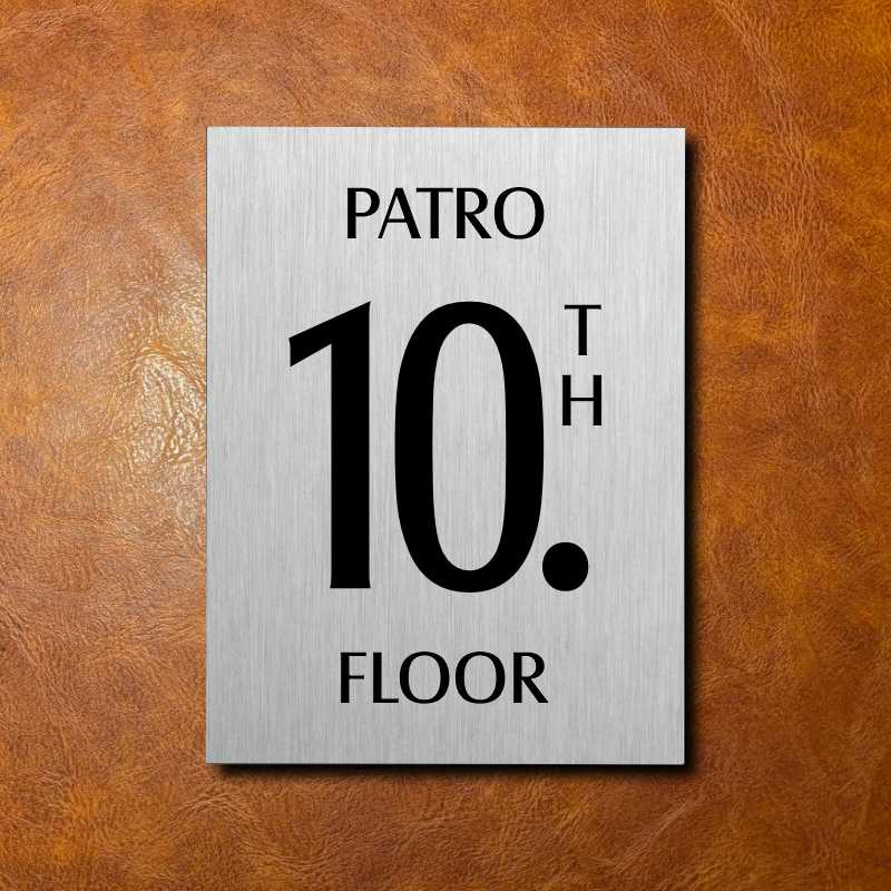 10 PATRO, stříbrná cedulka 150x200mm