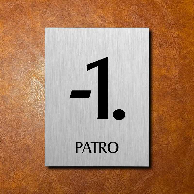 -1 PATRO, stříbrná cedulka 150x200mm