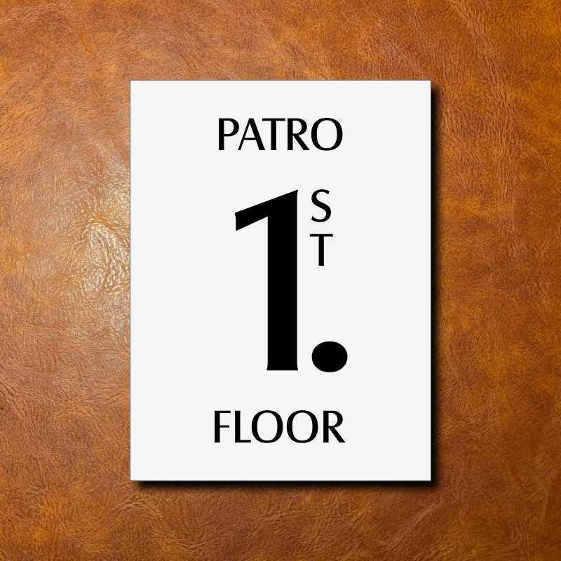 1 PATRO, bílá cedulka 150x200mm