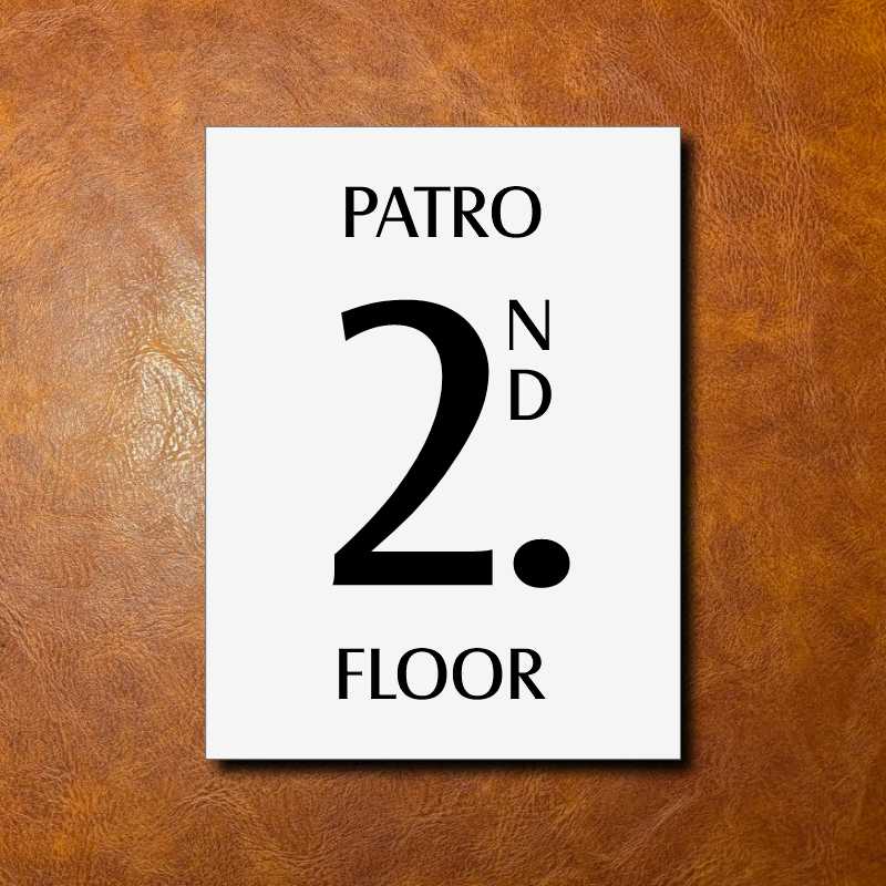 2 PATRO, bílá cedulka 150x200mm
