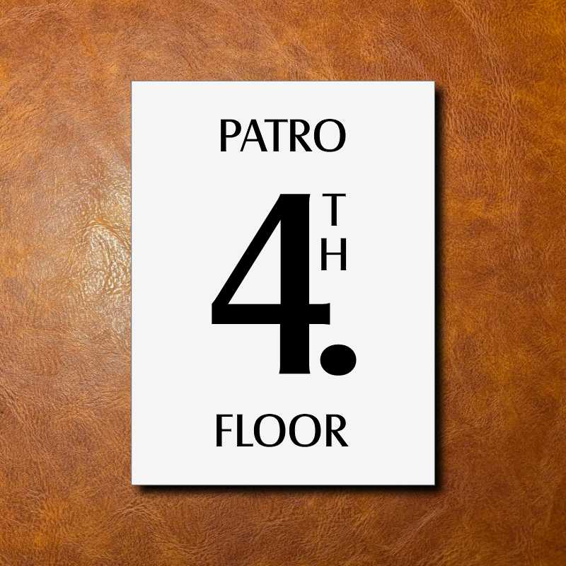 4 PATRO, bílá cedulka 150x200mm