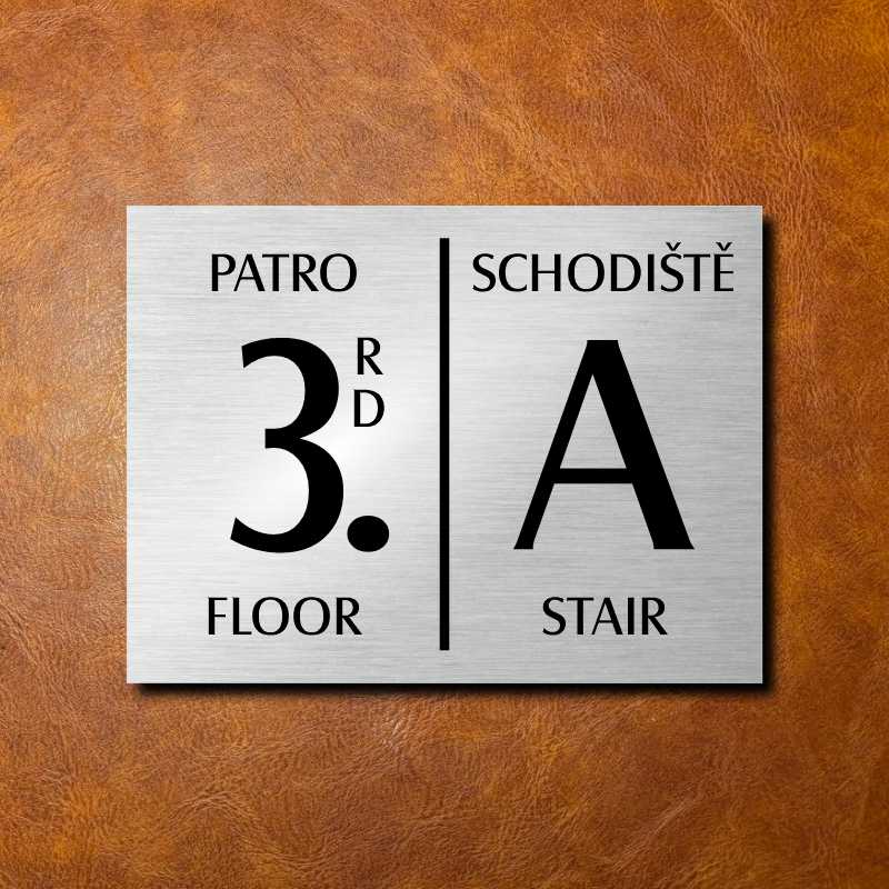 3 PATRO, stříbrná cedulka 200x150mm