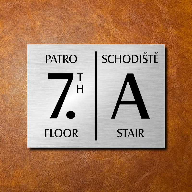 7 PATRO, stříbrná cedulka 200x150mm