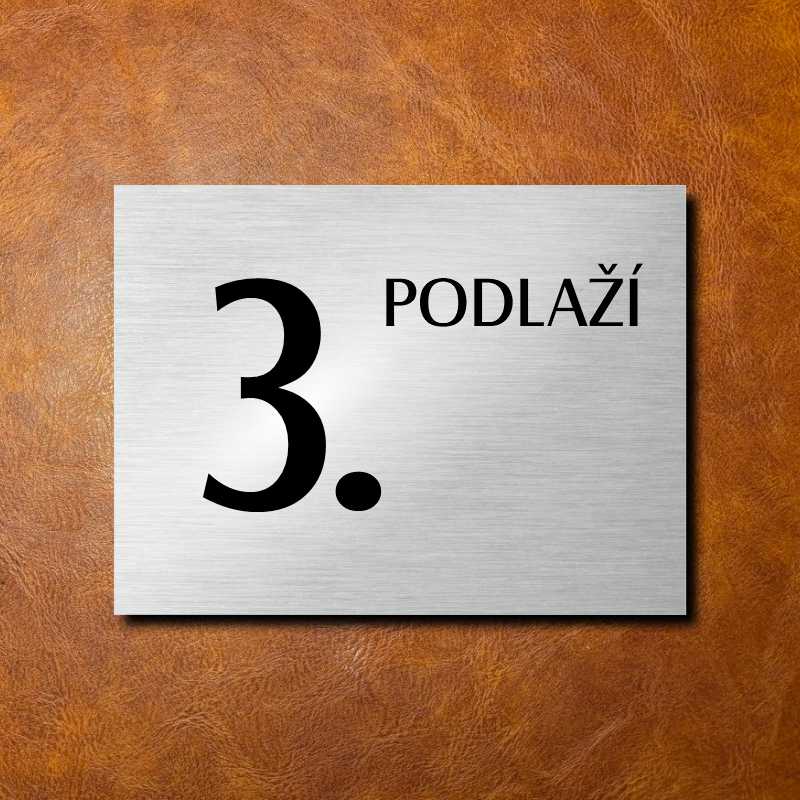 3 PATRO, stříbrná cedulka 200x150mm