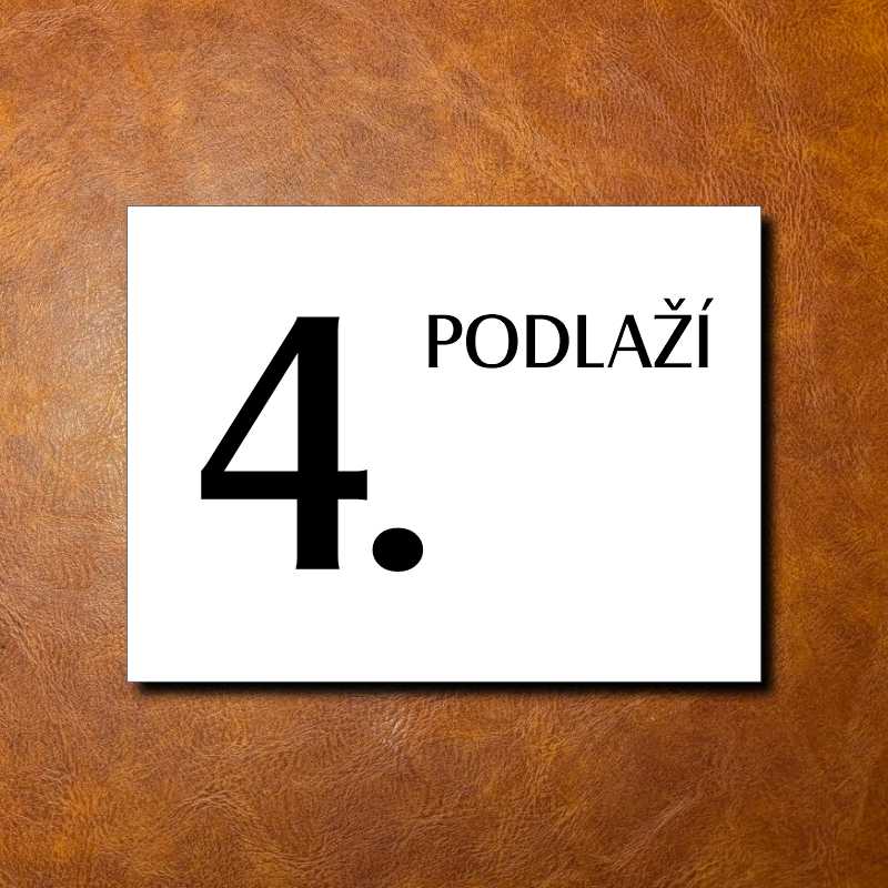 4 PATRO, bílá cedulka 200x150mm