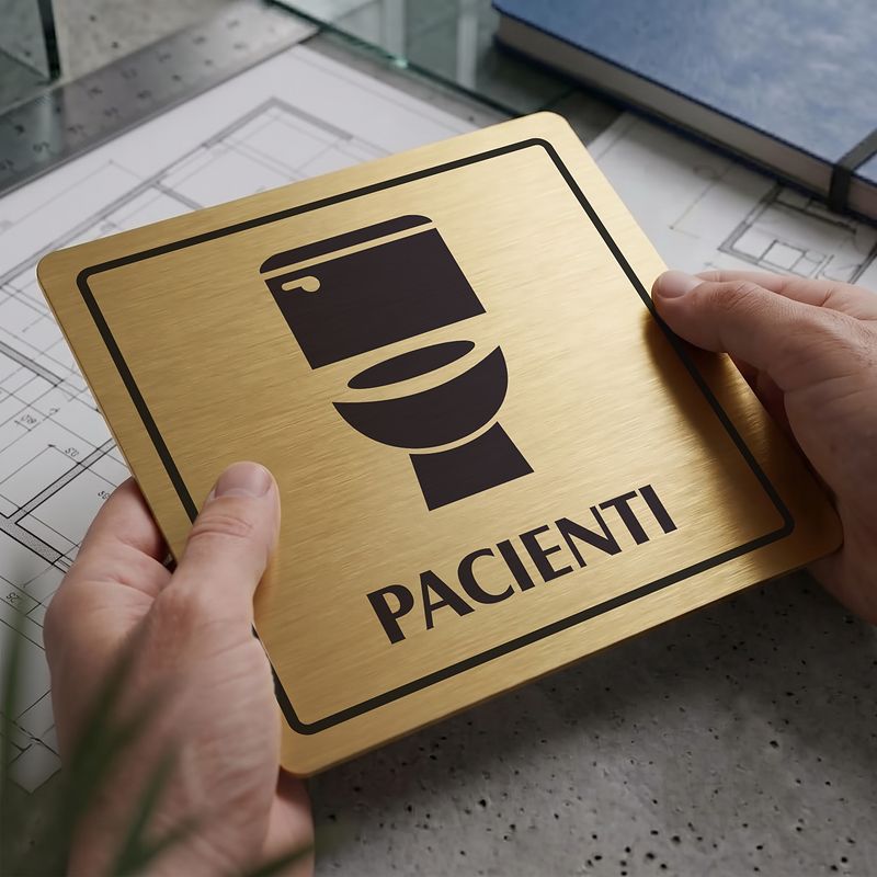 WC pacienti, 118x118mm, zlatá, Arizona