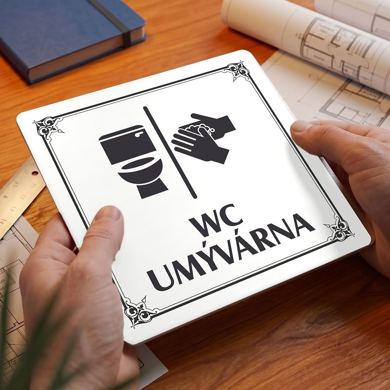 WC, umývárna, 118x118mm, bílá, Nebraska