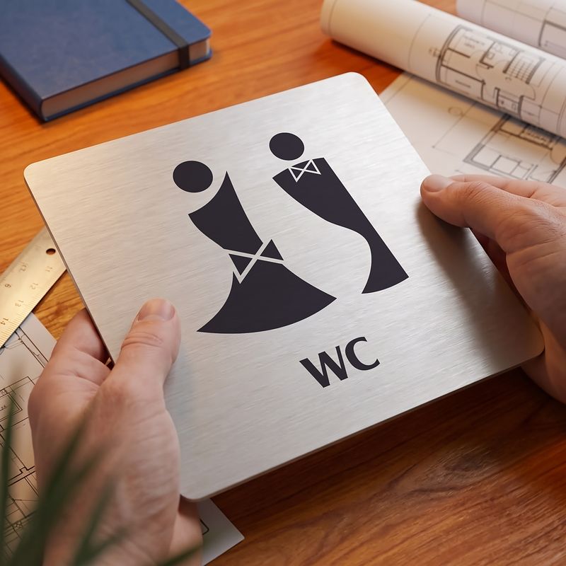 WC společné, 80x80mm, stříbrná, Nevada