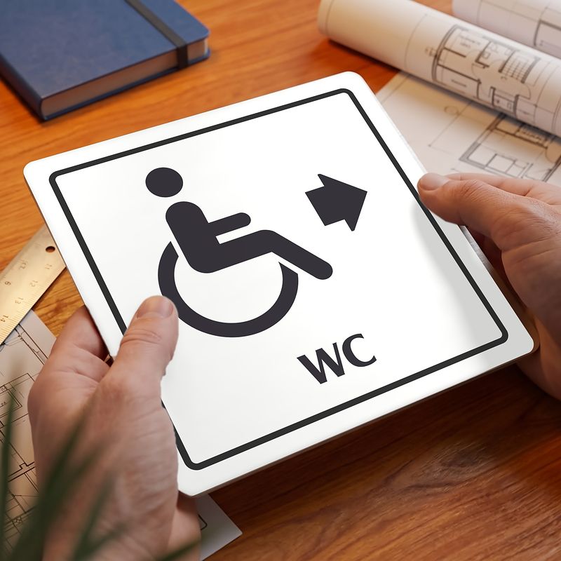 WC invalidé vlevo, 80x80mm, bílá, Arizona