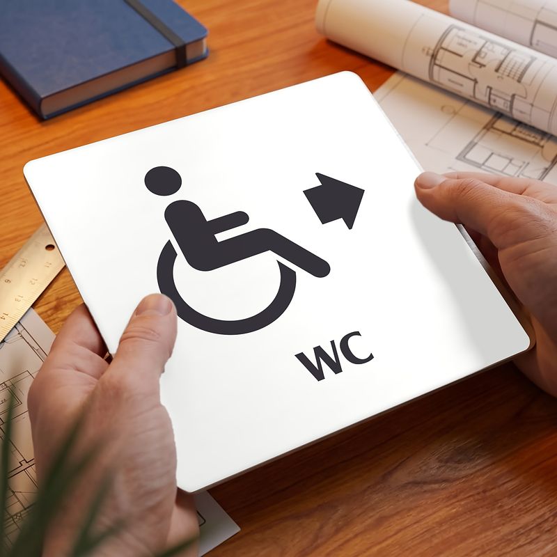 WC invalidé vlevo, 100x100mm, bílá, Nevada
