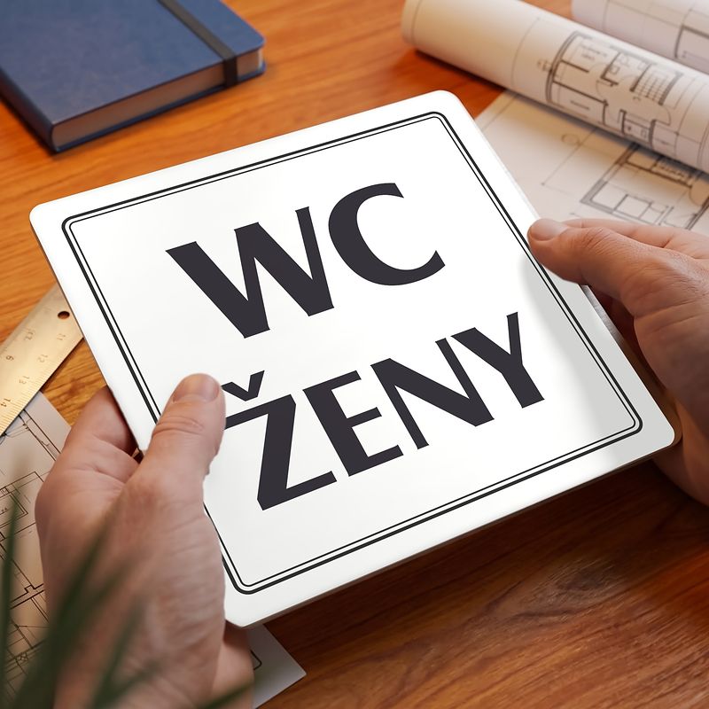 WC ženy, 100x100mm, bílá, Utah