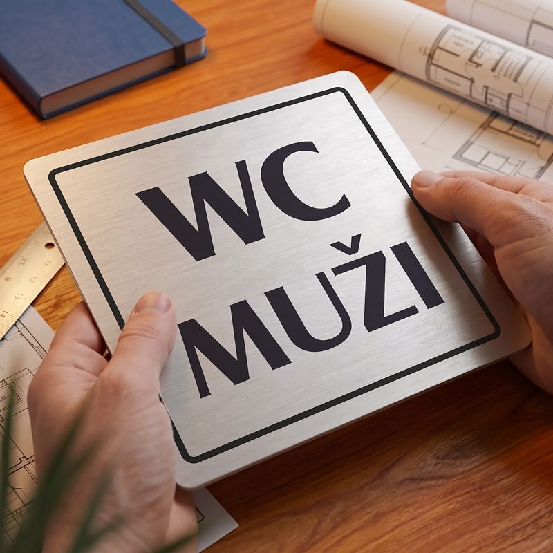 WC muži, 148x148mm, stříbrná, Arizona