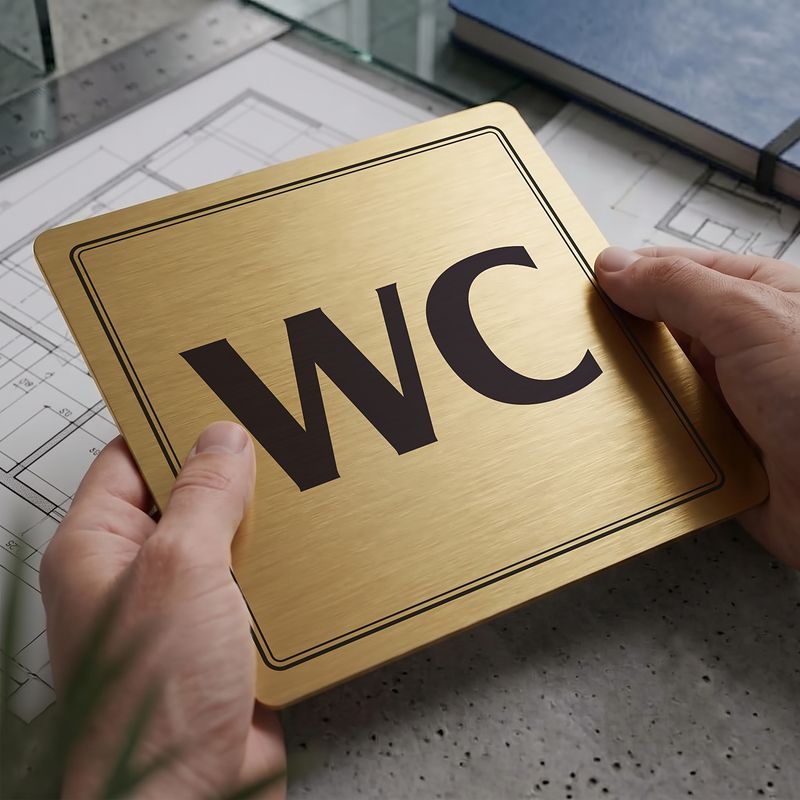WC, 80x80mm, zlatá, Utah