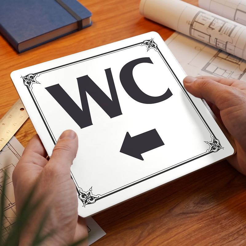 WC vlevo, 80x80mm, bílá, Nebraska