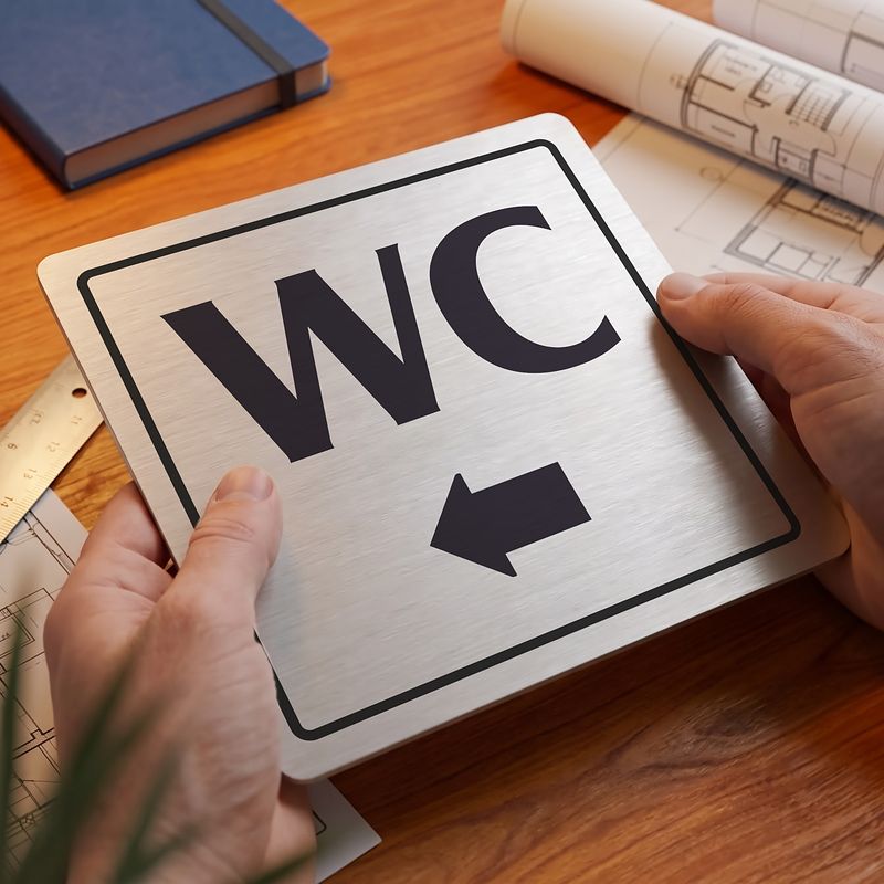 WC vlevo, 100x100mm, stříbrná, Arizona