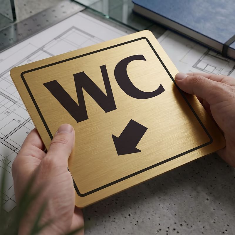 WC vlevo dolů, 80x80mm, zlatá, Arizona
