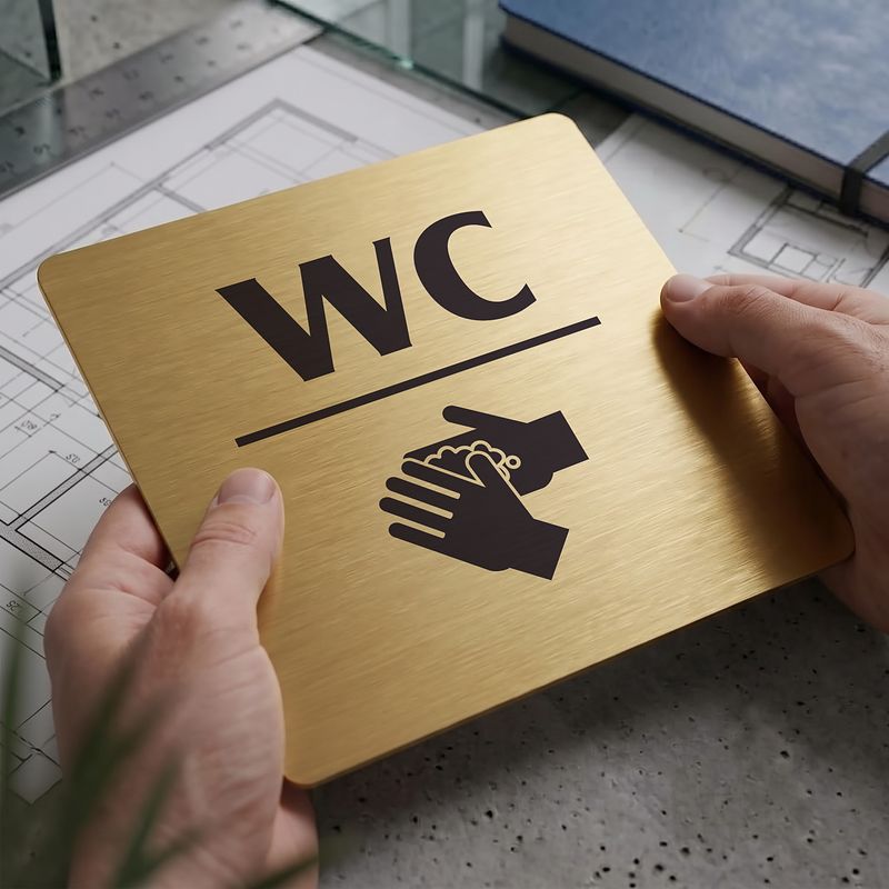 WC, 80x80mm, zlatá, Nevada