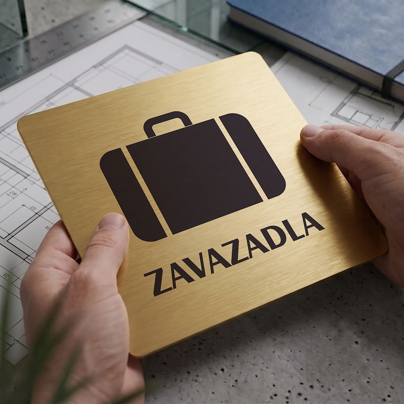 Zavazadla, 80x80mm, zlatá, Nevada