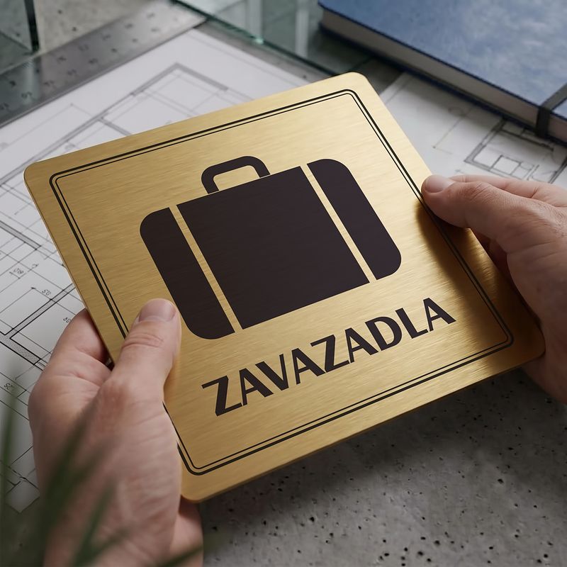 Zavazadla, 148x148mm, zlatá, Utah