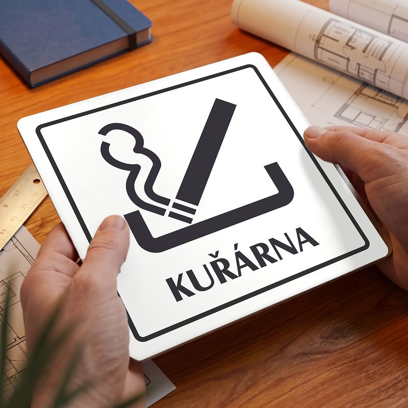 Kuřárna, 118x118mm, bílá, Arizona