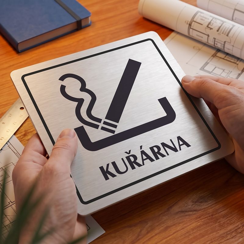 Kuřárna, 118x118mm, stříbrná, Arizona