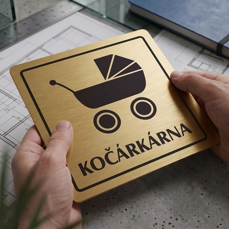 Kočárkárna, 118x118mm, zlatá, Arizona