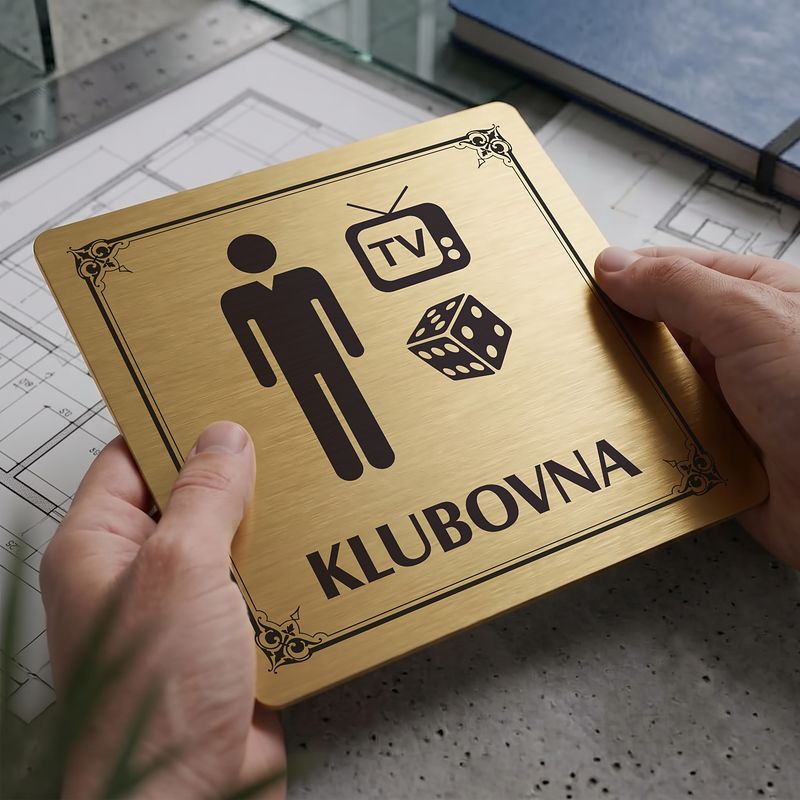 Klubovna, 118x118mm, zlatá, Nebraska