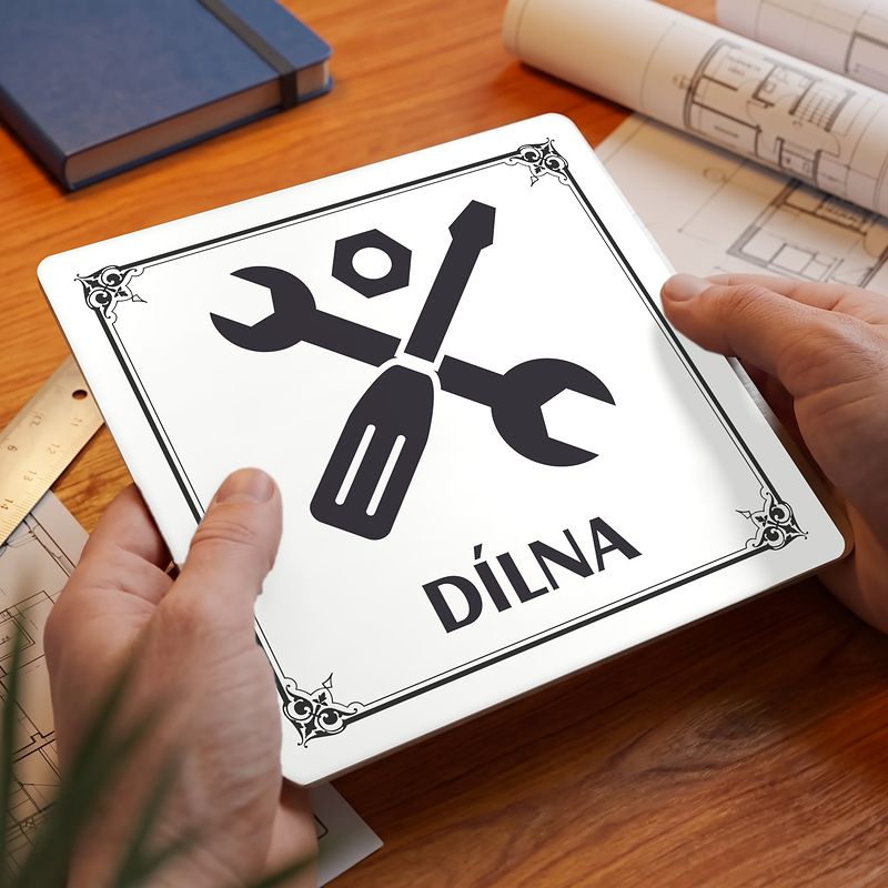 Dílna, 100x100mm, bílá, Nebraska