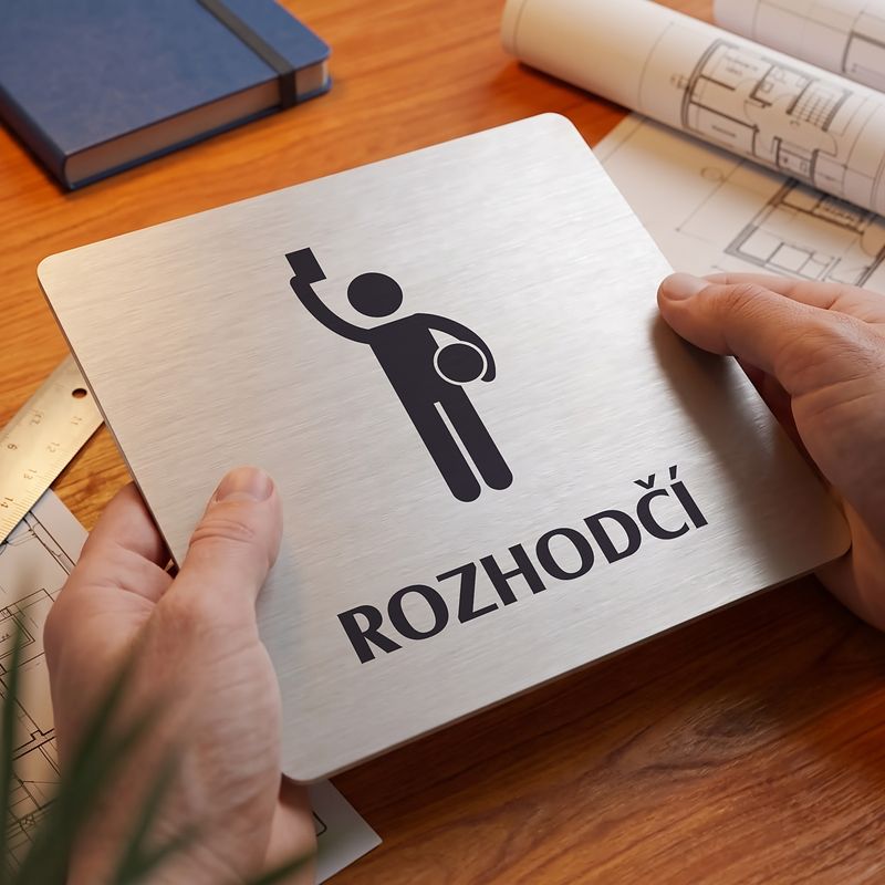 Rozhodčí, 148x148mm, stříbrná, Nevada