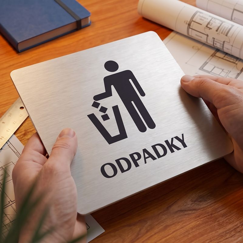 Odpadky, 100x100mm, stříbrná, Nevada