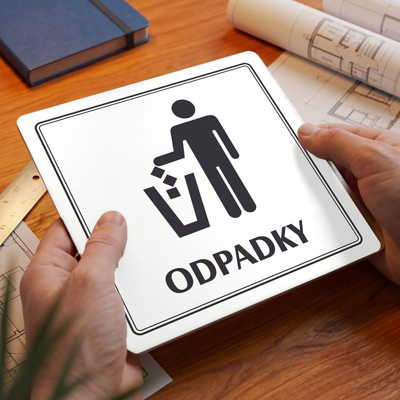 Odpadky, 100x100mm, bílá, Utah
