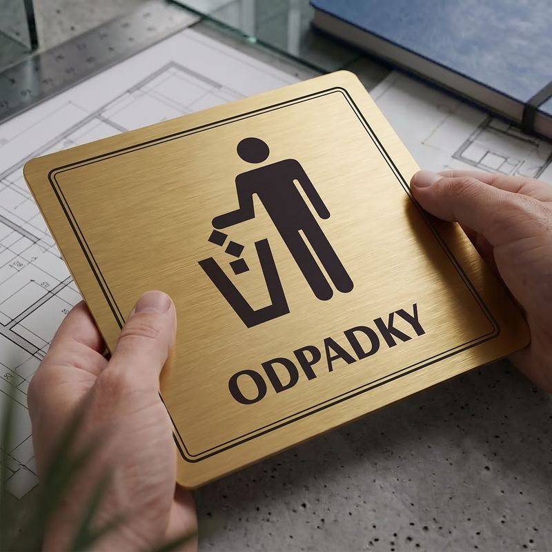 Odpadky, 148x148mm, zlatá, Utah