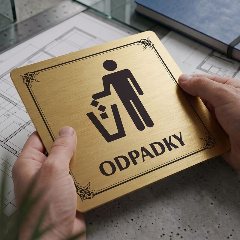 Odpadky, 80x80mm, zlatá, Nebraska