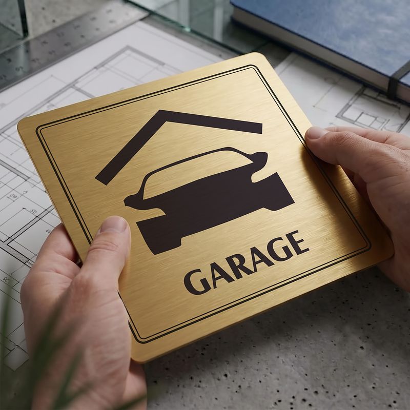 Garage, 80x80mm, zlatá, Utah