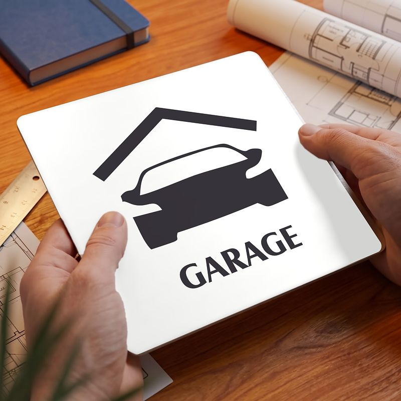 Garage, 148x148mm, bílá, Nevada