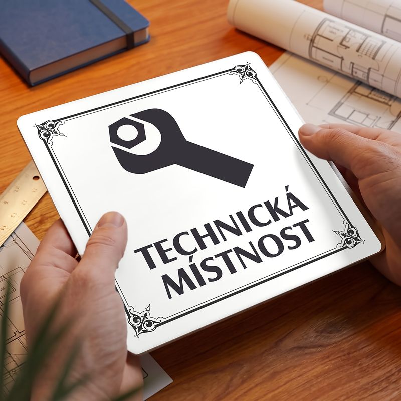 Technická místnost, 100x100mm, bílá, Nebraska