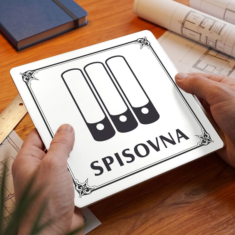 Spisovna, 80x80mm, bílá, Nebraska