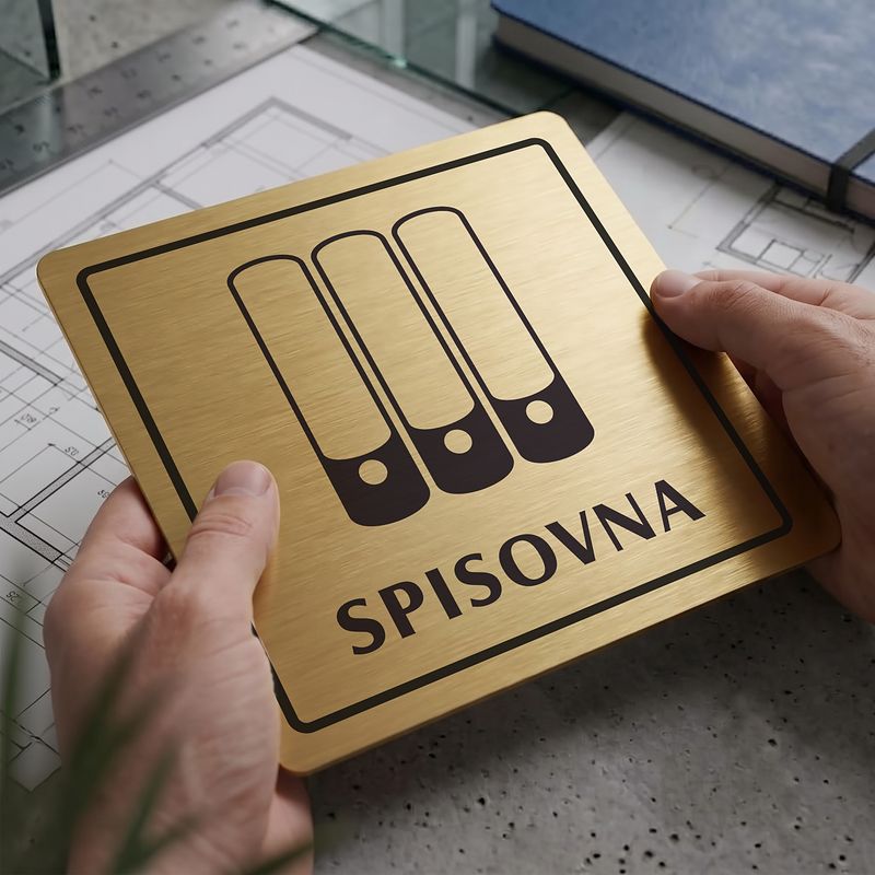 Spisovna, 148x148mm, zlatá, Arizona