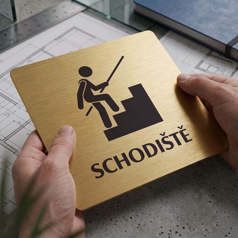 Schodiště, 100x100mm, zlatá, Nevada