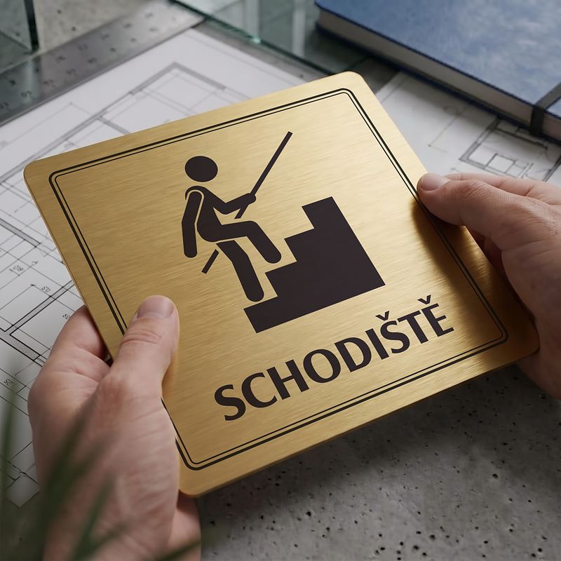 Schodiště, 80x80mm, zlatá, Utah