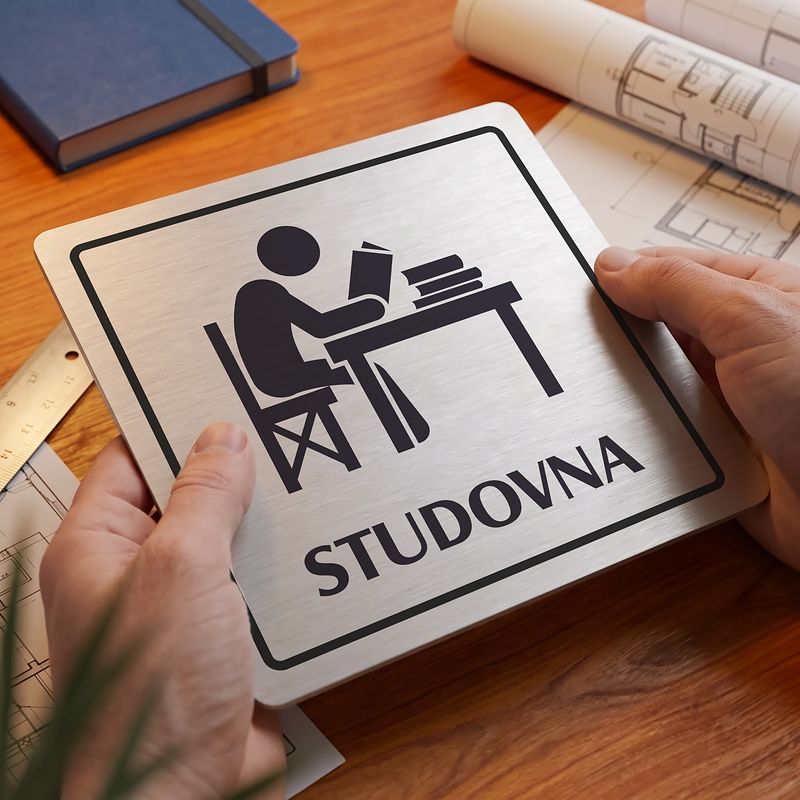 Studovna, 80x80mm, stříbrná, Arizona