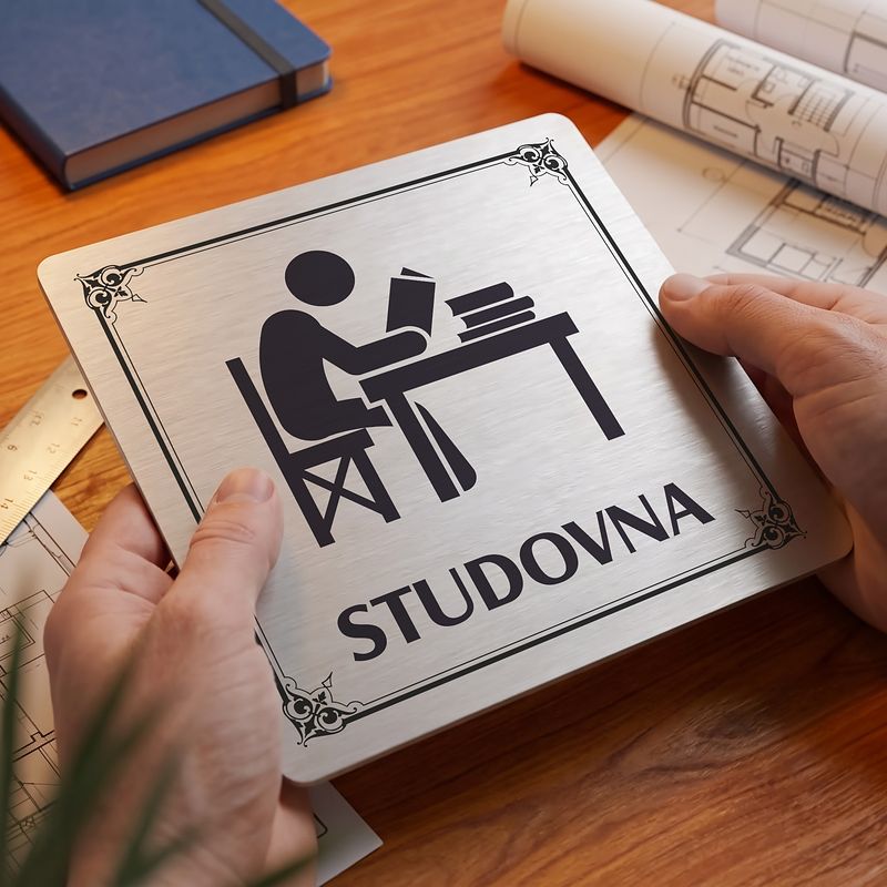 Studovna, 80x80mm, stříbrná, Nebraska